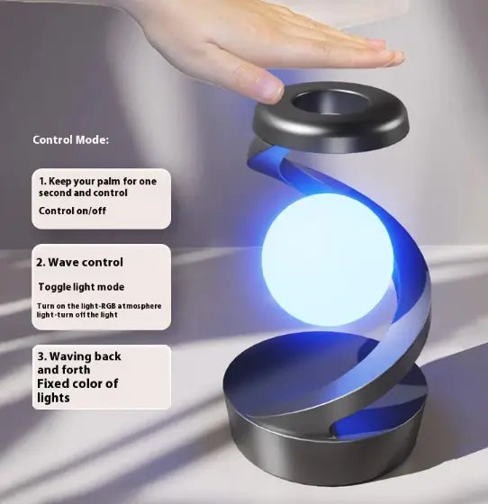 Rotating Moon Lamp w/Phone Charging Sensor